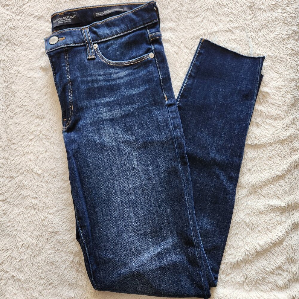 Banana Republic Dark-wash Mid-rise Skinny Jeans